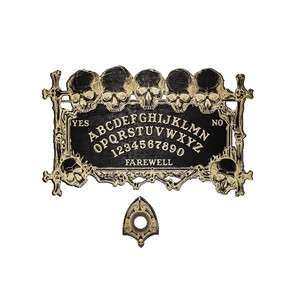 Planche spirituelle ronde en bois sculpté avec un motif de crâne d'aigle, décorations pour fête d'Halloween - Product Image 3
