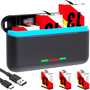 Batterie de charge Hongdak pour <span class=keywords><strong>GoPro</strong></span> <span class=keywords><strong>Hero</strong></span> 13, chargeur rapide <span class=keywords><strong>3</strong></span> voies, boîte de rangement pour carte TF, accessoires pour <span class=keywords><strong>GoPro</strong></span> 13 - Product Image 1