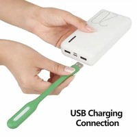 Lampe de lecture LED USB mini portable flexible multicolore avec protection oculaire et logo personnalisé
