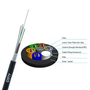 Cable óptico de fibra óptica no blindado, alta calidad, modo único, 2 ~ 144 núcleos