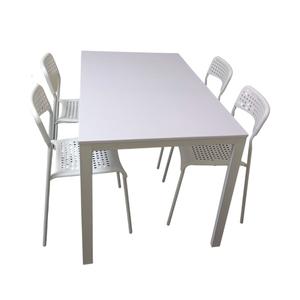 Новый современный Меламиновый стол из МДФ для столовой, металлический столик с 4 стульями для гостиной, TC0201 - Product Image 4