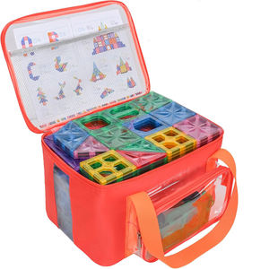 Sac de rangement pour tuiles magnétiques avec panneau en PVC pour <span class=keywords><strong>Magnatiles</strong></span> et pour les voyages & Étui de transport pour blocs magnétiques - Product Image 1