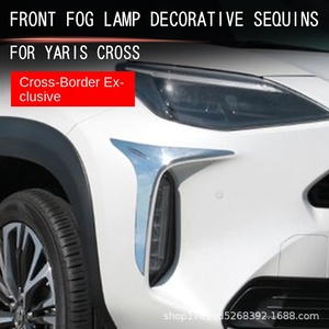 กันชนหน้าแต่งโตโยต้า ยาริส ยาริส ครอส ปี <span class=keywords><strong>2021</strong></span> พร้อมไฟตัดหมอก ABS แถบตกแต่งสีดำเงา - Product Image 3