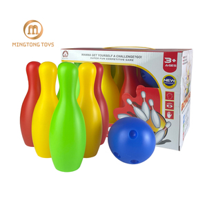 Ensemble <span class=keywords><strong>de</strong></span> jeu <span class=keywords><strong>de</strong></span> bowling portable en plastique <span class=keywords><strong>de</strong></span> 19 cm <span class=keywords><strong>pour</strong></span> enfants et parents, <span class=keywords><strong>pour</strong></span> l'intérieur et l'extérieur, avec boule - Product Image 1