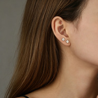 Vente en gros de boucles d'oreilles en argent sterling S925 |   Ensemble mixte Sun Star Anchor |   Pierres facettées blanches pour femme, cadeau