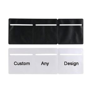 ที่ใส่แผ่นภาษีรถยนต์ 3 in 1 พลาสติก PVC สีดำขาว พิมพ์โลโก้ตามสั่ง ป้องกันลม - Product Image 1