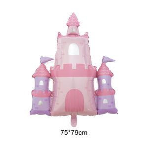 Nuevos Globos Metálicos de Princesa, Carro y Castillo Rosados para Decoración de Fiesta de Cumpleaños - Product Image 2