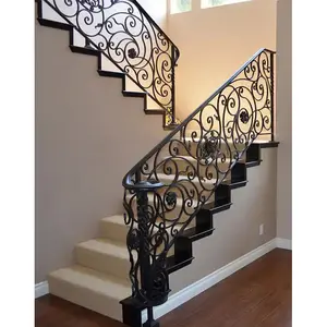 골동품 장식 아름다운 단 철 계단 난간 디자인 단 철 난간 울타리