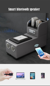 Muebles de Sala de Estar Modernos Europeos, Sofá Seccional de <span class=keywords><strong>Esquina</strong></span> de Cuero Genuino con Luces LED - Product Image 4