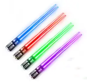 Estick New Style Colorful Food Led Light Saber Cutting Stick Reusable Sushi Light Saber Chopsticks