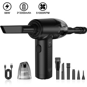 Portable Cordless Air Duster Vacuum 68W 51000RPM USB Rechargeable Handheld Dust Cleaner with Attachments for <b>Car</b> and Home - Product Image 1