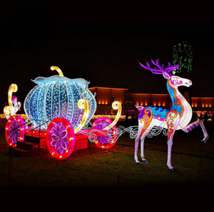 Guirlande lumineuse LED de Noël en forme de cerf, IP65, pour extérieur, structure en fil métallique de haute qualité, pour Noël et autres fêtes - Product Image 1