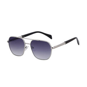 Lunettes de soleil sur mesure en métal à monture intégrale pour hommes, protection UV400, classe 2, style Instagram, avec emballage boîte - Product Image 4