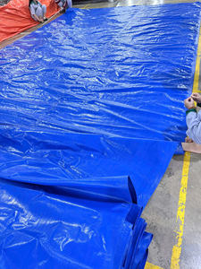 Bâche en PE robuste HQ (Bleu/Orange) – Résistante à l'eau, écologique, anti-UV, coupe-vent, tissée, pour camion industriel, personnalisable - Product Image 4