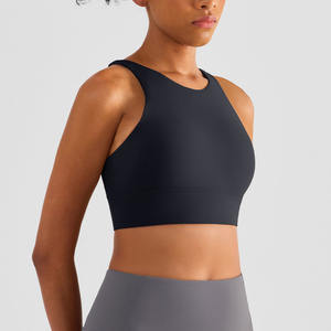 Sujetador deportivo con logotipo personalizado para gimnasio y Yoga, ropa de entrenamiento para mujer, espalda cruzada de alto impacto, acolchado, forro polar térmico - Product Image 4