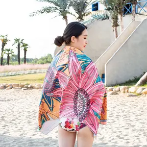 Оптовая продажа, роскошное пляжное полотенце из микрофибры с индивидуальным логотипом и карманом
