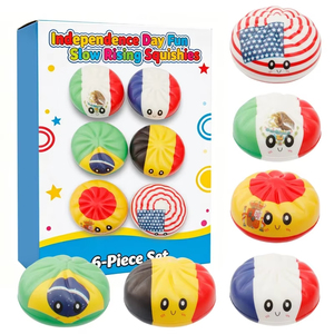 2026 Soccer Cup Event Souvenir 12 Styles Country Flag Squishy Toy Soft Squeeze Stress Relief <b>Fidget</b> Toy Football Fans Gifts - Product Image 3