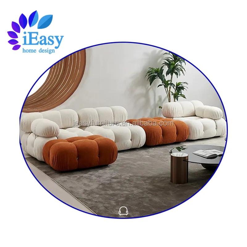 Iasy asy-sofá de terciopelo comprimido en forma de L, moderno, nórdico, modular, de esquina