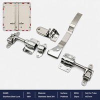 Kit de Verrouillage de Porte Arrière pour Camion Frigorifique, Tige de 27 mm en Acier Inoxydable 304, Loquet à Came Épaissi Résistant à l'Usure, OEM ODM
