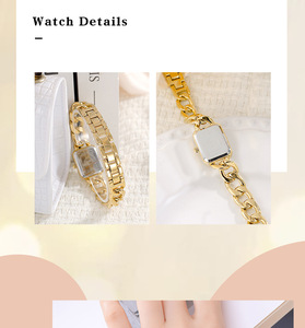 Reloj de Cuarzo con Cadena Trenzada Creativa, Pequeño y Cuadrado, Regalo Perfecto para las Fiestas para Mujer - Product Image 5