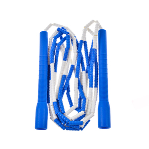 YUEDONG <span class=keywords><strong>Corde</strong></span> à <span class=keywords><strong>sauter</strong></span> réglable en bambou perlé, bleue, rose, colorée, segmentée, pour enfants et adultes, entraînement sportif - Product Image 3