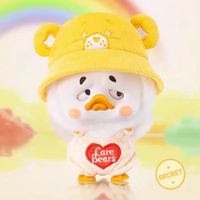100% Authentique 6 pièces/ensemble Upset Duck Care the Bears Be Rainbow Duck Series Vinyl Plush Dolls Blind Box Lovely Keychain Bag Charms