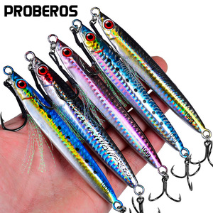 Esca in Acciaio Inox a Forma di Pesce 3D per Pesca in Mare, Esca Luya a Rapida Immersione per Pesca in Barca, per Sgombro Spagnolo, Lancio Lungo, Affondamento Rapido - Product Image 1