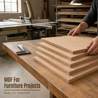 Panneau MDF de qualité E1, résistant à l'humidité, respectueux de l'environnement, panneau en bois pour meubles, armoire, cuisine, chambre à coucher, décoration