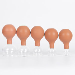 Ventosas de vidrio para terapia de masaje, Copas de succión gruesas, frasco de diferente tamaño, cuerpo completo - Product Image 1