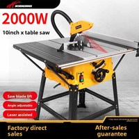 Scie à table de coupe 255 mm 2000 W ++ Aspirateur + Support à double rouleau pour la coupe du bois Vente au détail