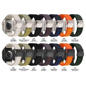 Correas de Reloj de Nailon al por Mayor para <span class=keywords><strong>Apple</strong></span> <span class=keywords><strong>Watch</strong></span> Series 10 46mm 42mm Series 9 8 7 45mm 41mm SE Ultra 2, Correa de Bucle Tejido Suave - Product Image 5