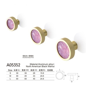 Luxury-Grade Aluminum Alloy Multi-Color Modern Europe Simple Knob <b>Pull</b> Handles <b>for</b> Dresser Drawer Living Room Doors Easy - Product Image 4
