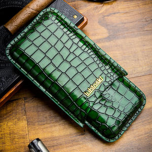 ซองใส่ซิการ์แบบพกพา ทำจากหนังเกรดหนึ่ง โลโก้ไทเทเนียมสตีล กล่องใส่ซิการ์ - Product Image 3