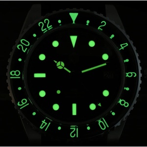 Reloj San Martin SN0134 de 40 mm con Esfera de Color Degradado Retro NH34, Reloj GMT para Hombre, Automático, Mecánico, Bisel de Zafiro, 20 Bares, C3 Verde - Product Image 5