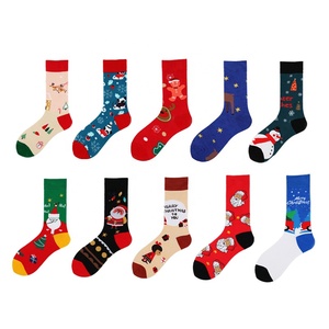 Noël Hommes Chaussettes Vente Chaude De Mode Logo Personnalisé Coton Nouveauté Chaussettes <span class=keywords><strong>Fantaisie</strong></span> Heureux Robe Chaussettes - Product Image 5