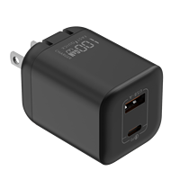 Bloc chargeur USB C entièrement compatible, charge rapide GaN 100W, chargeur de voyage compact 2 ports, adaptateur secteur pour ordinateur portable, iPhone