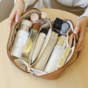 Multi Functional Cosmetic <b>Bag</b> Thickened Pu Travel Makeup Storage Case For Women - Product Image 3