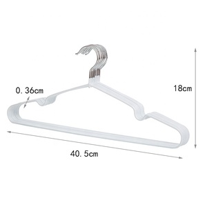 Gain <span class=keywords><strong>de</strong></span> place Fournisseur évalué Vente en gros Cintre en fil enduit <span class=keywords><strong>de</strong></span> PVC antidérapant Blanc pour le ménage - Product Image 6