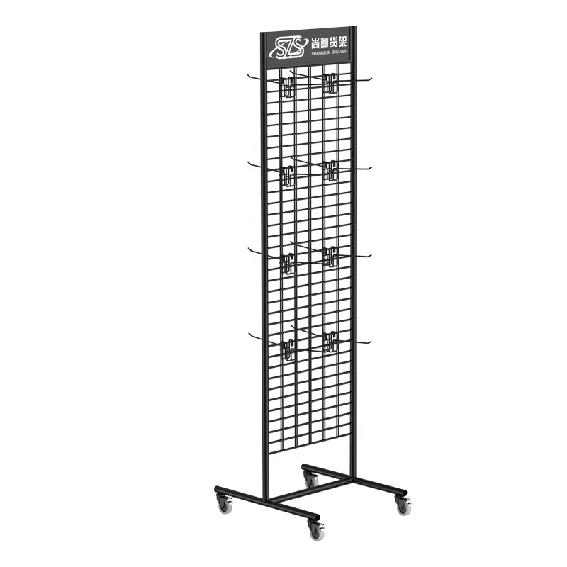 Custom Metal Slipper Display Stands with Hooks & Logo