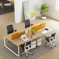 Bureau de direction moderne extensible et convertible American Standard 120x60 pour 4 personnes, structure en acier, table en bois, gain de place