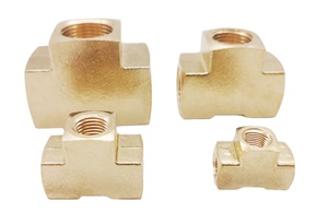 Nhà Máy Giá Ống Bằng Ba Cách Tee (Fip X Fip X Fip) Rèn Tee Nữ 1/4 Npt <span class=keywords><strong>Brass</strong></span> Phù Hợp - Product Image 2