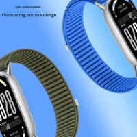 Bracelet de montre pour Xiaomi Mi Band 8/9/10 Bracelet de sport intelligent en nylon de luxe respirant 22mm avec boucle Velcro Vente en gros