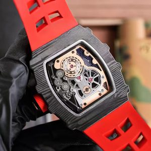 2026 Hot Selling Aerodynamic Rose Gold Black <b>Case</b> Skeletonized Tourbillon Automatic Mechanical Mens <b>Watch</b> Waterproof Newest - Product Image 3