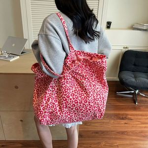 Fashion Leopard Pattern Handbags Large Capacity <b>Canvas</b> <b>Tote</b> Bag Daily Outdoor Travel Shopping <b>Canvas</b> <b>Totes</b> - Product Image 5