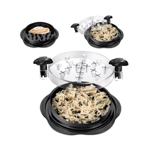 Déchiqueteuse manuelle en plastique pour poulet Séparateur de viande cuite Hachoir Déchiqueteur de poitrine de poulet