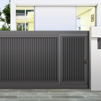 Portail Coulissant Moderne en Aluminium, Meilleur Prix, Style Européen Élégant, Finition Dernier Motif, pour Extérieur, Jardin de Village ou Pivotant, Couleur