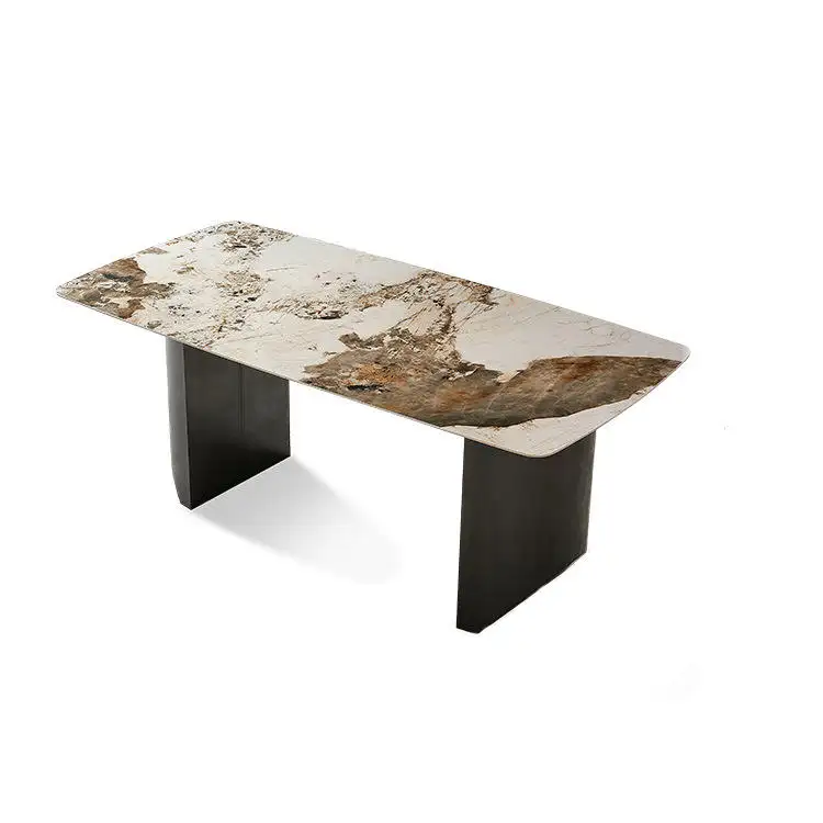 Morden tavolo da pranzo di lusso marmo piano in acciaio inox base 6 8 sedie per sala da pranzo mobili set tavoli da pranzo ristorante