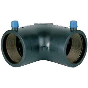 PE 100-S5 Conexión de compresión de electrofusión de gas Curva de 90 ° Ø 25 Soldadura de forja de material PP mecanizado para riego químico de agua - Product Image 1