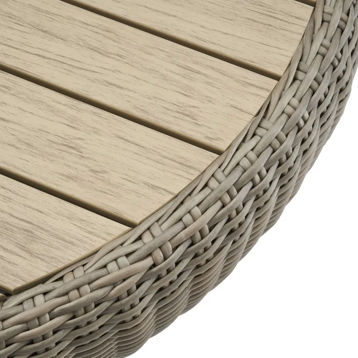 Classical Wholesale Modern Patio Frame Design Garden Outdoor Pool Set Furniture Round Wicker Rattan Fabric Coffee Table