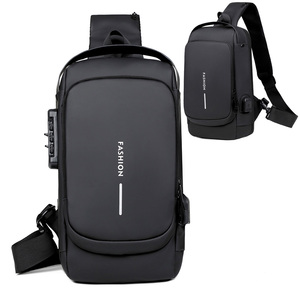 Zaino da Viaggio Antifurto Impermeabile da <span class=keywords><strong>Uomo</strong></span>, Borsa a Tracolla Monospalla a Bandoliera, Borsa a Tracolla da <span class=keywords><strong>Uomo</strong></span> Letter Rider - Product Image 1